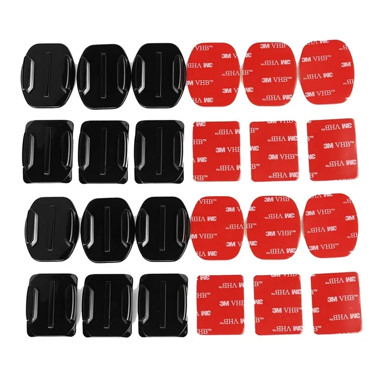 适用gopro固定3m胶头盔支架平弧底座头盔粘贴强力粘运动相机配件