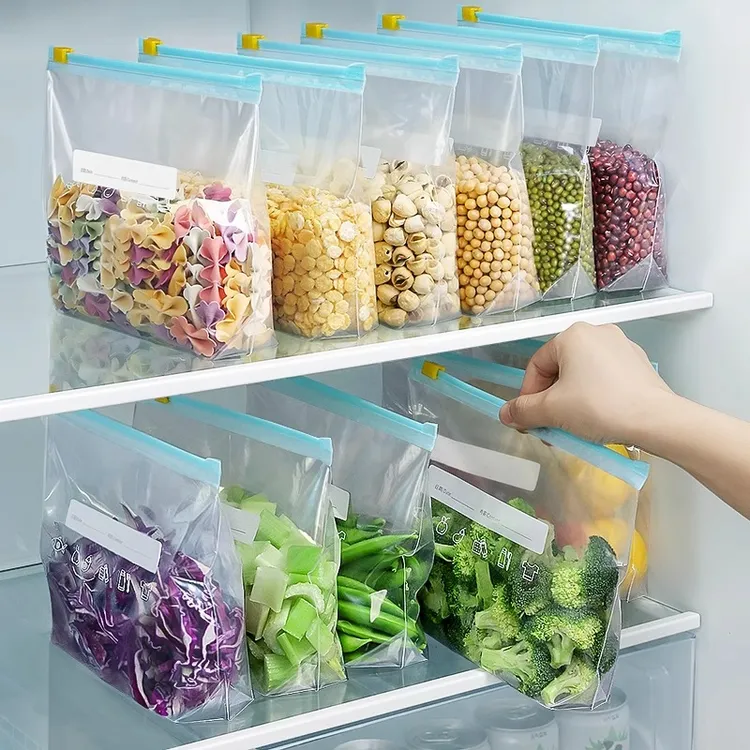 密封袋保鲜袋防潮封口袋加宽加厚冷冻冷藏收纳袋拉链式防串味家用