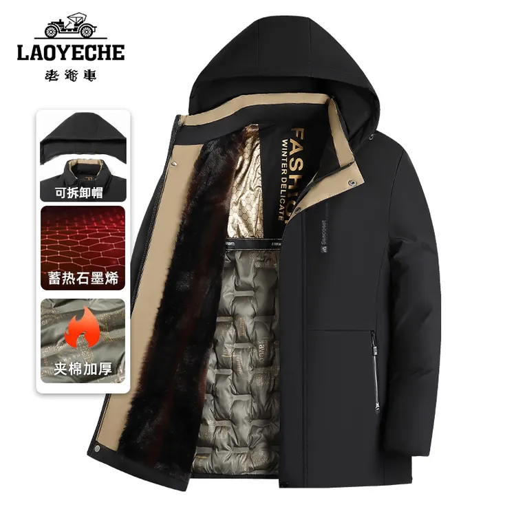 老爷车男士冬季棉服夹棉加厚保暖冬装外套加厚中年棉袄WD2461