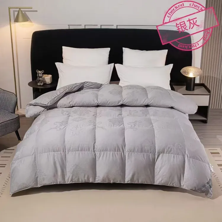 全棉提花双层面料 羽绒被 鹅绒被 立体双边 柔软蓬松加厚秋冬被