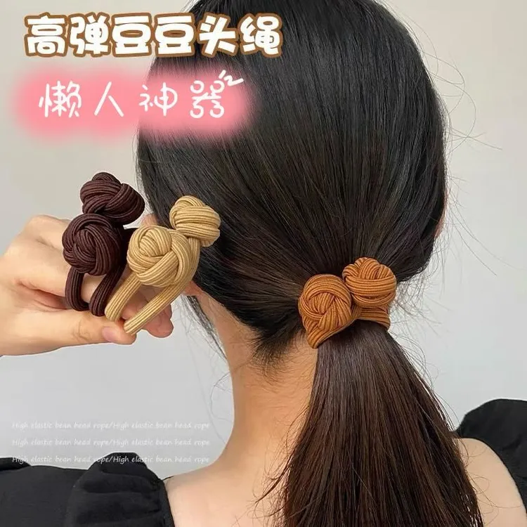 简约加粗高弹力头绳高马尾耐用皮筋学生成人时尚加厚橡皮筋扎头发