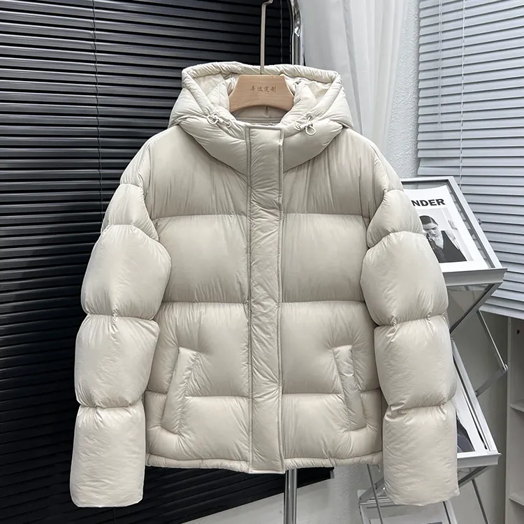 【原创设计】轻奢时尚零压感泡芙羽绒服女90白鸭绒新款连帽加厚冬季