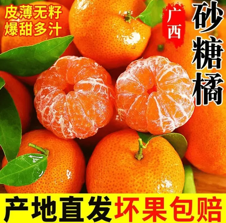 正宗广西砂糖桔9.5斤/产地直发/皮薄肉厚/汁水充足