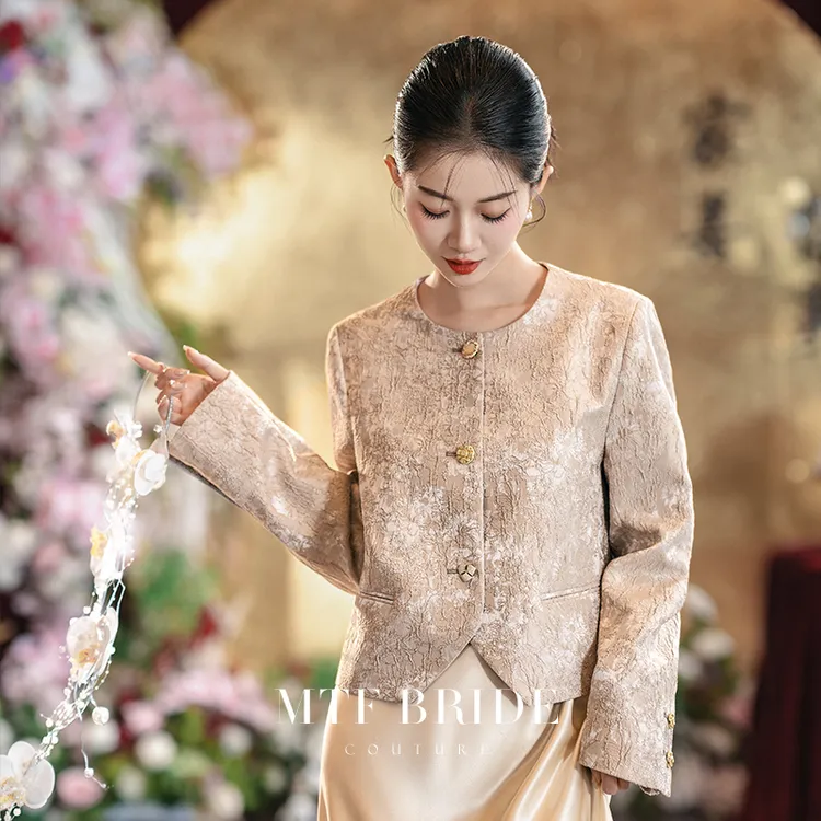 满庭芳【花烟】小香风外套春新品中国风轻奢高级感法式订婚礼服女