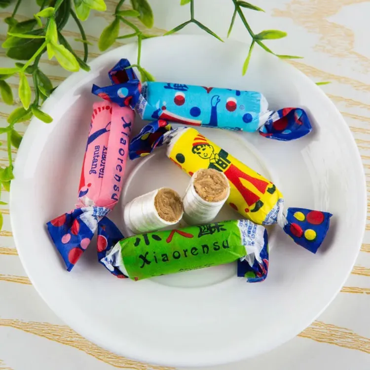 老式小人酥糖80后童年怀旧花生酥糖散袋装特产零食喜糖大虾酥