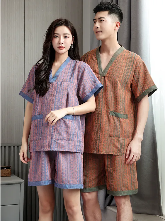 工厂店 蒙古风情大码汗蒸服美容中心按摩洗浴家居服 桑拿服家居服