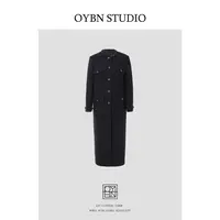OYBN欧阳贝妮【罗曼蒂克】微胖大码重磅小香风长款大衣外套1360