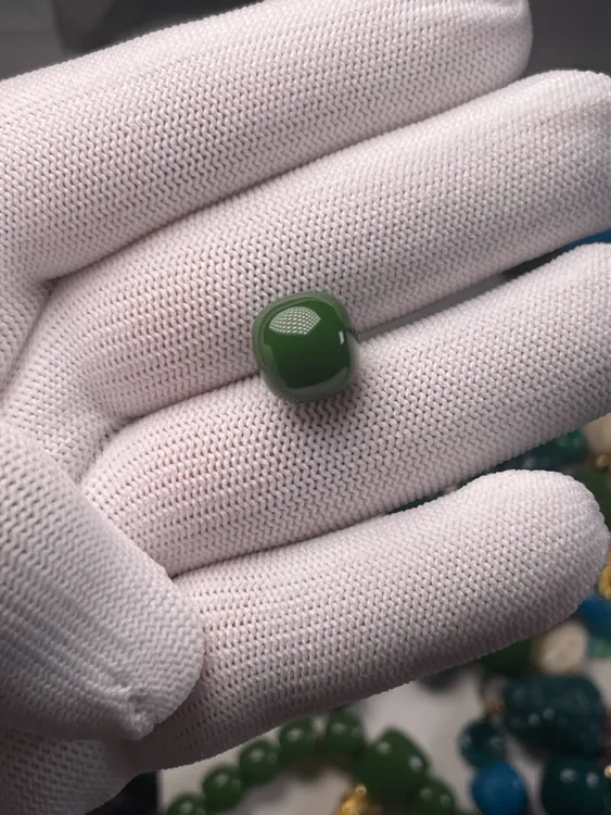 雪巴琉璃老型桶珠军绿菜籽黄料搭配腰珠顶珠弟子珠隔珠满色手工