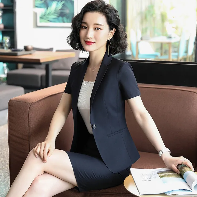职业西装套装女夏季气质女神范正装酒店经理工作服高端西服工装夏