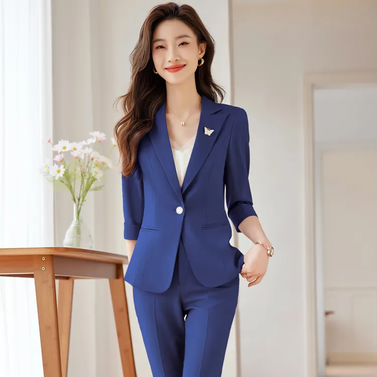 小个子西装外套女春夏薄时尚新款韩版职业气质女神范洋气西服套装