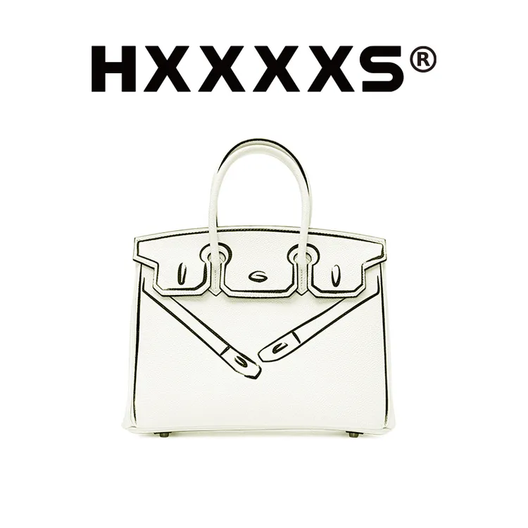 HXXXXS线条涂鸦漫画包大容量手提包小众设计百搭