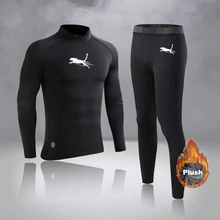 户外秋冬运动速干内衣男士骑行训练透气紧身滑雪保暖内衣套装