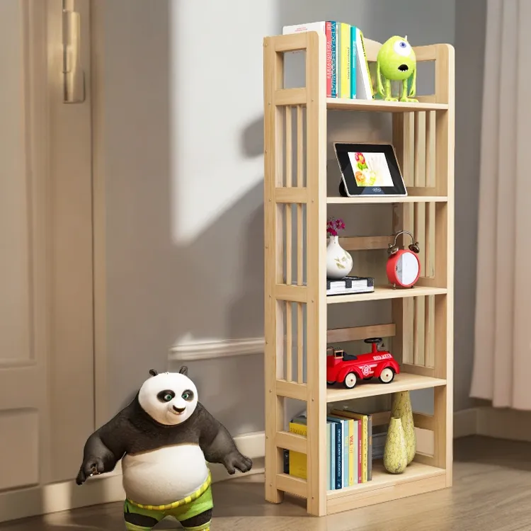 实木学生书架置物架落地客厅卧室简易儿童小书柜收纳架幼儿园家用