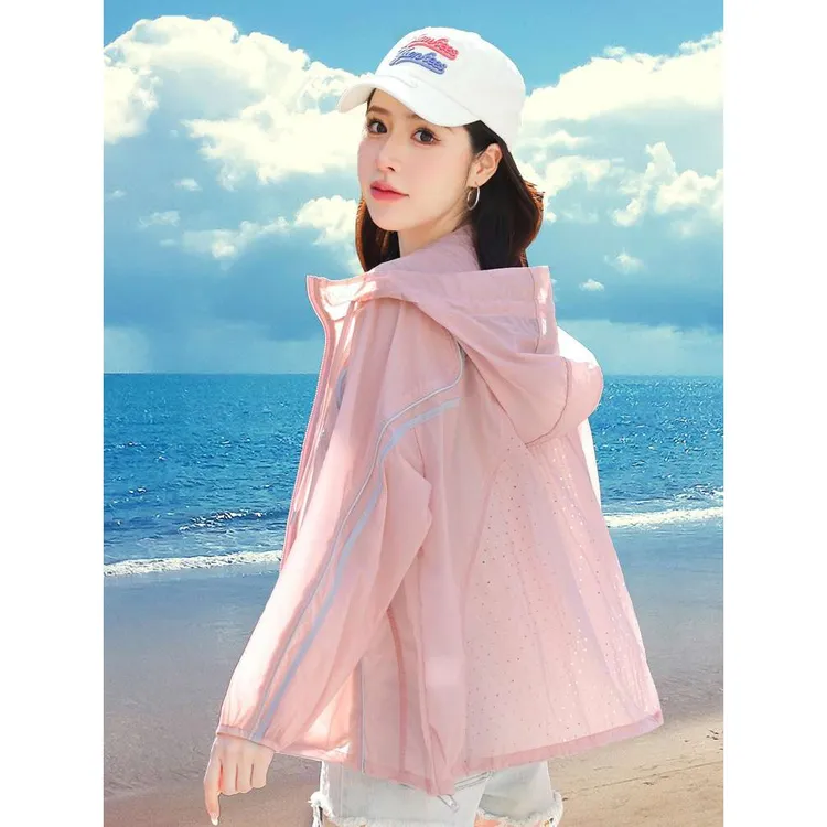 【伊人丽影】防晒衣女长袖2023年夏季新款透气轻薄款连帽韩版宽松