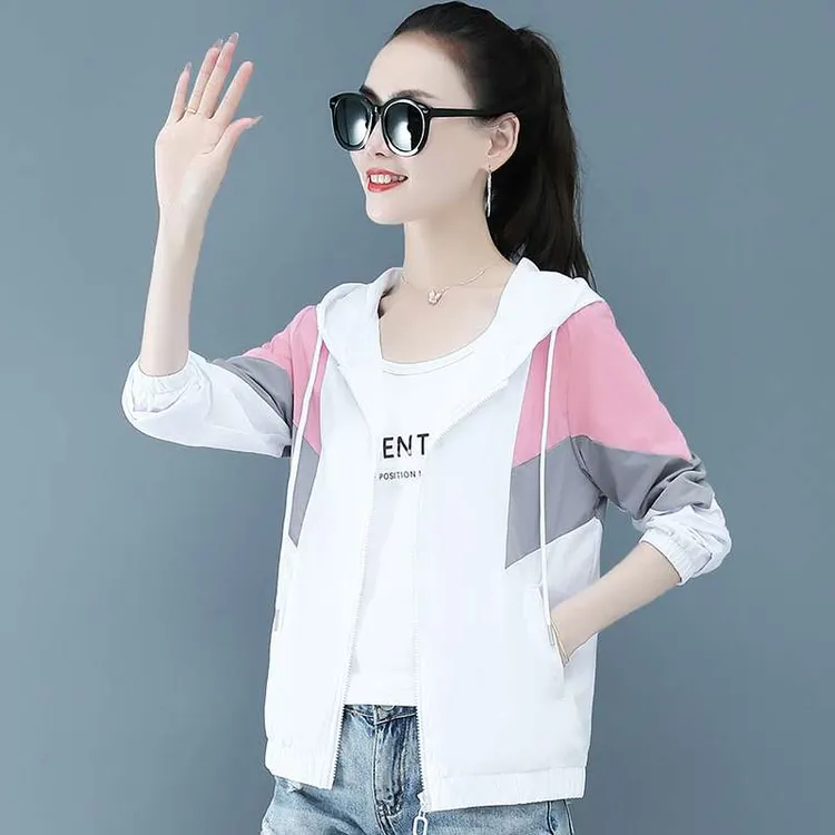 【伊人丽影】实拍防晒衣女款新款春秋款遮阳短外套冰丝运动服户外