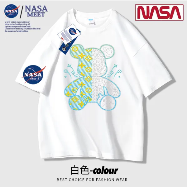 NASAMEET联名短袖T恤女2024夏季新款ins男潮牌闺蜜装情侣重磅纯棉