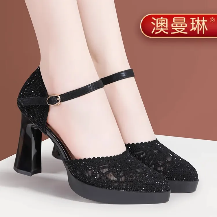 澳曼琳身所专业形体步态专用百搭鞋真皮练习包头舞台表演旗袍鞋女