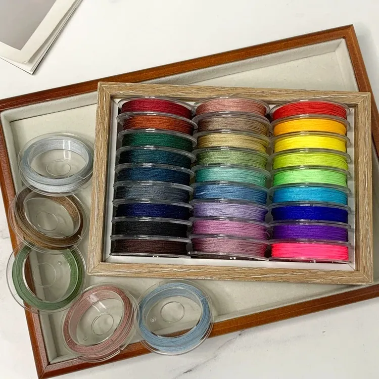 莫兰迪加密71号玉线10米小卷0.4mm极细无弹力小米珠手链diy串珠线