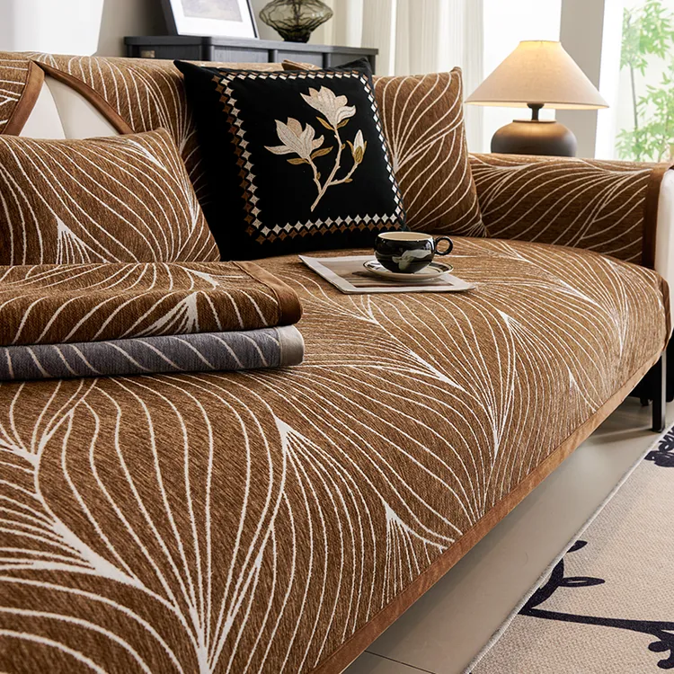 洱峰丝妍四季通用雪尼尔沙发轻奢高级感垫沙发套罩盖布防滑坐垫子