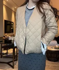 【梨花服饰】V领羽绒小外套