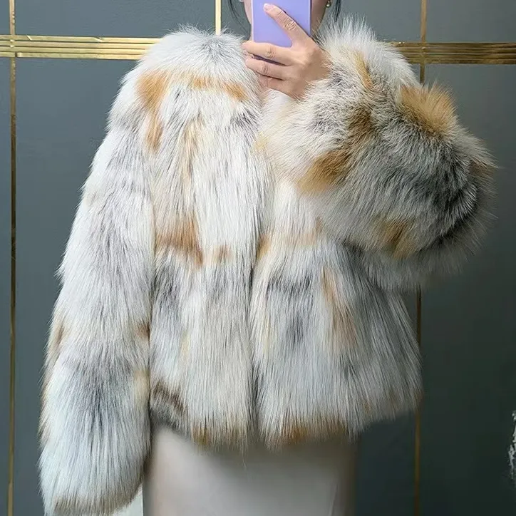 网红新款狐狸毛皮草外套时尚轻奢秋冬女装稀有狐（以直播间为准）