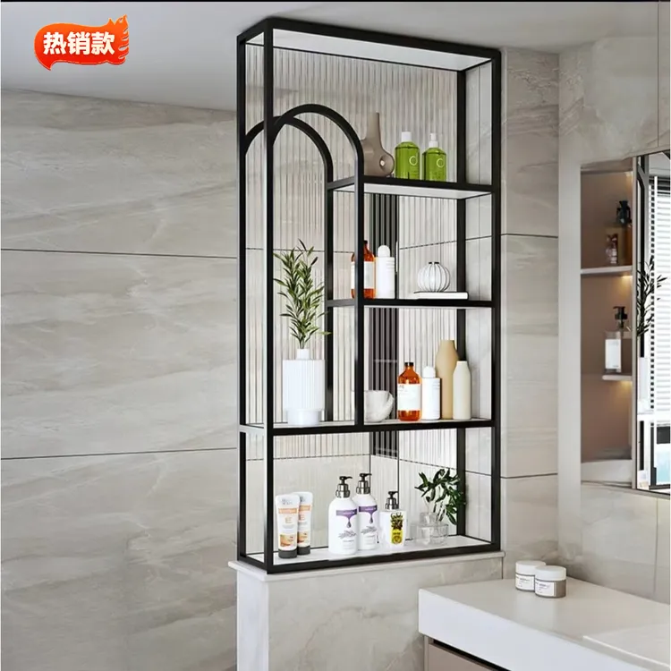 干湿分离墙半墙遮挡洗手台入户玄关长虹玻璃屏风隔断屏风