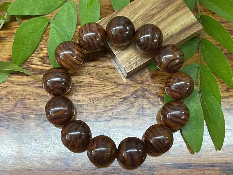 021海南正宗黄花梨手串男18mm规格圆珠高油高密男士可盘随机发货