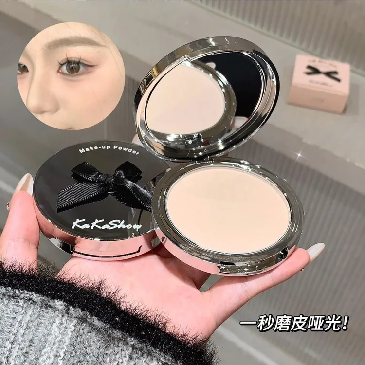 kakashow柔雾遮瑕干湿两用粉饼定妆粉磨皮控油持久定妆防水不掉色