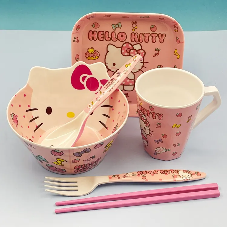 学生家用吃饭碗防摔防烫少女心颜值餐碗可爱卡通宝宝酸奶碗筷餐盘