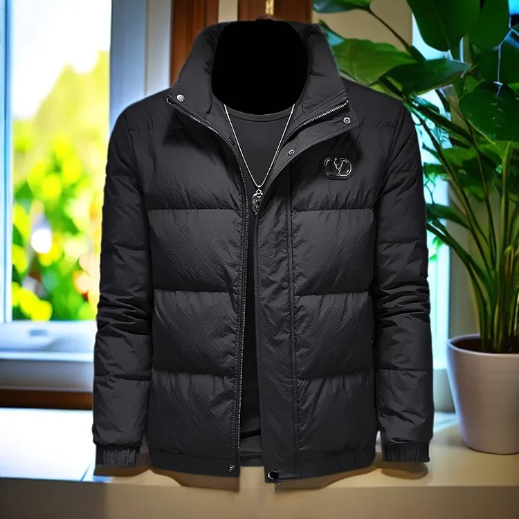 娜罗普西立领羽绒服男冬季潮牌修身简约高端保暖青年防寒保暖外套