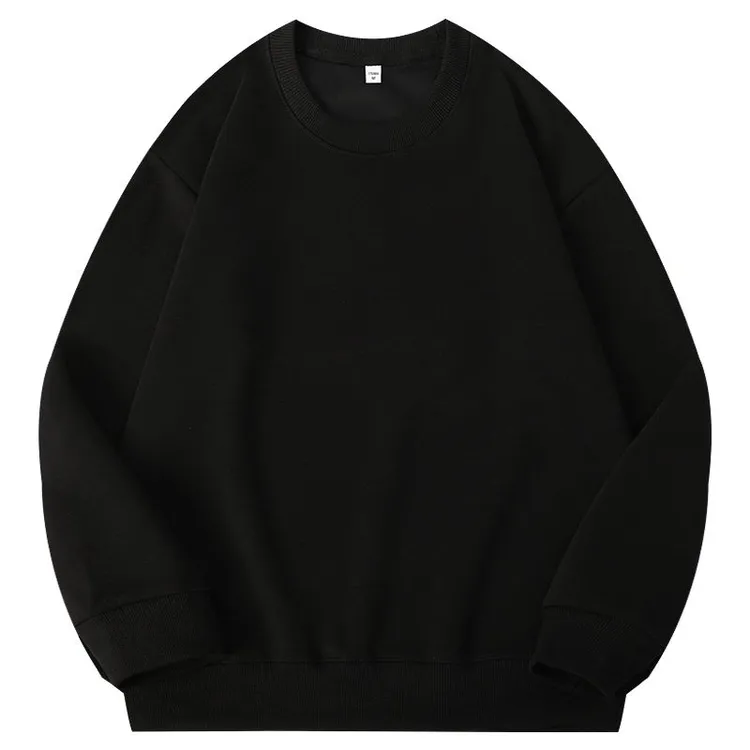 潮款时尚休闲百搭宽松高级感华棉男女同款纯色圆领卫衣