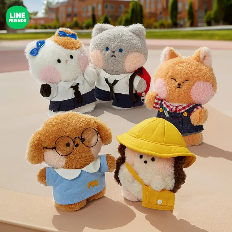 LINE FRIENDS new minini school系列变装玩偶娃衣DIY