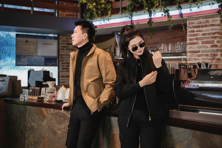 男士秋季上新款立领夹克休闲百搭水洗百棉商务防风爆款外套男8236