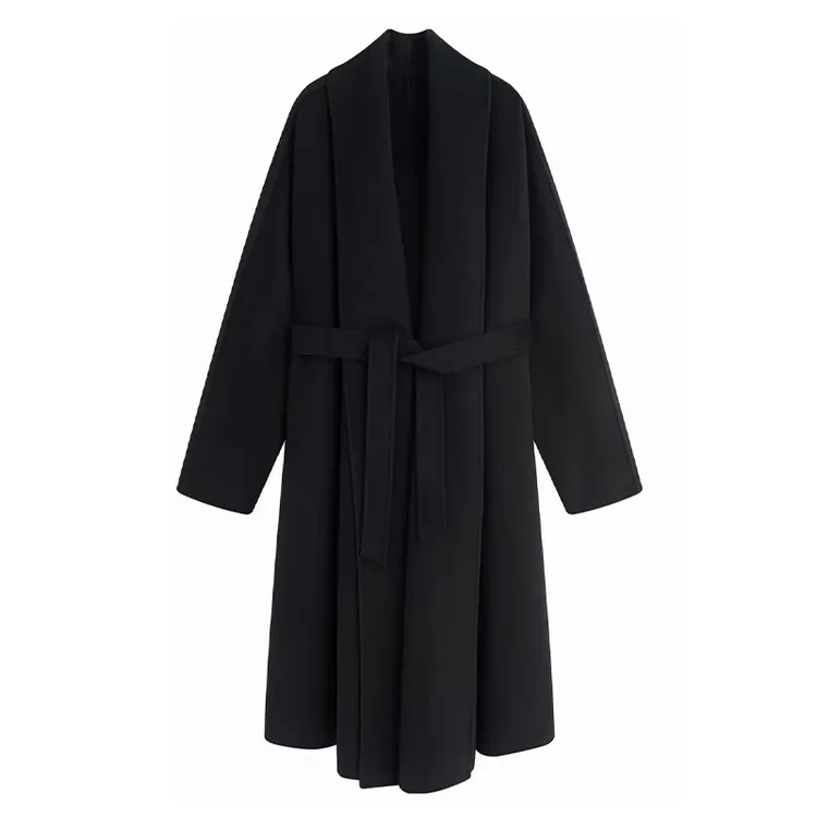 【明星同款】【晓雾礼赞】100%绵羊毛双面呢大衣百搭中长款设计外套