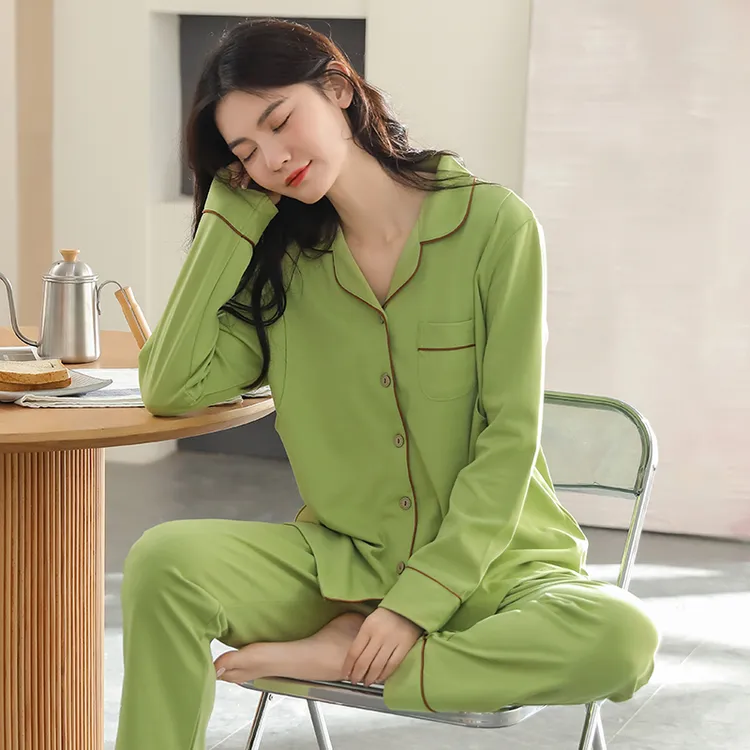 sujisi/苏吉思纯棉月子服产前产后哺乳装长袖长裤宽松家居服套装