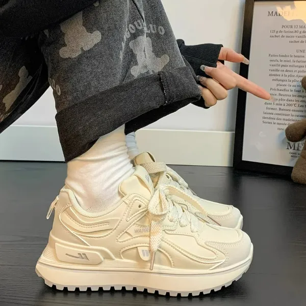 回力休闲运动鞋女秋季轻便老爹鞋ins小众百搭学生潮鞋厚底小白鞋