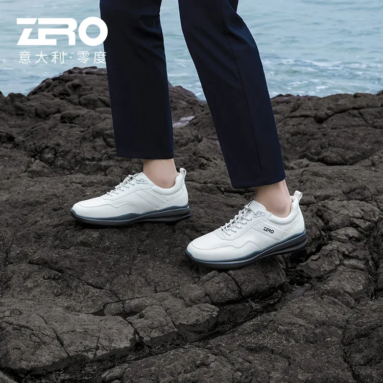 ZRO/零度男鞋春夏秋新款男士运动休闲鞋百搭潮流真皮轻奢小白鞋
