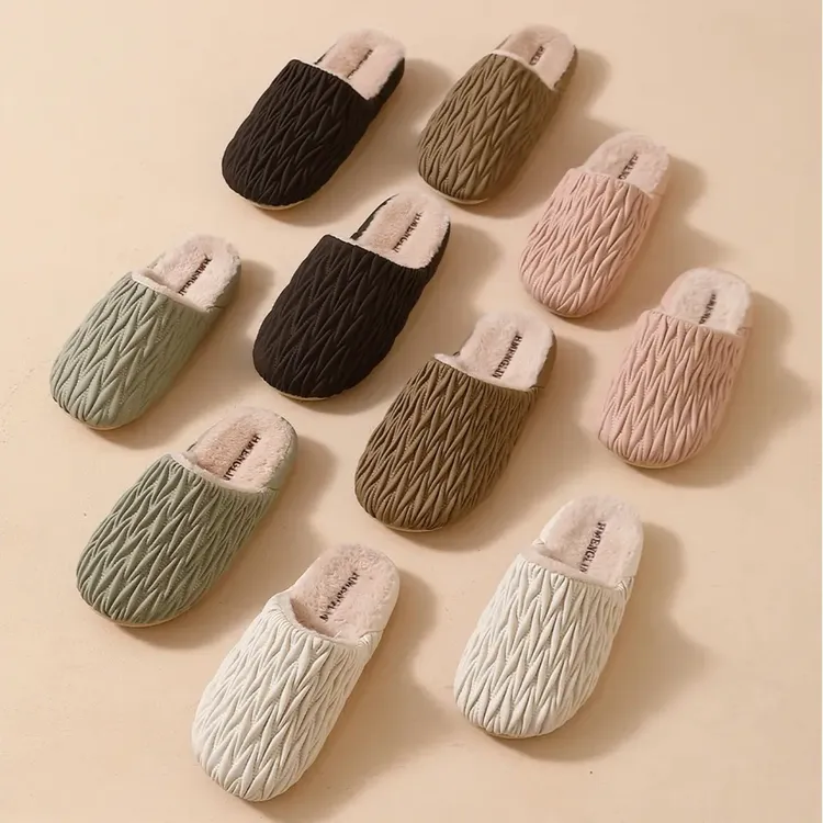 星海美拉德艾草静音pu皮棉拖防滑居家外穿防水女款2025新款爆款