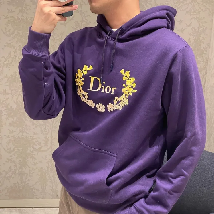 全新未使用 DIOR/迪奥 男士联名款时尚宽松版型连帽卫衣100717