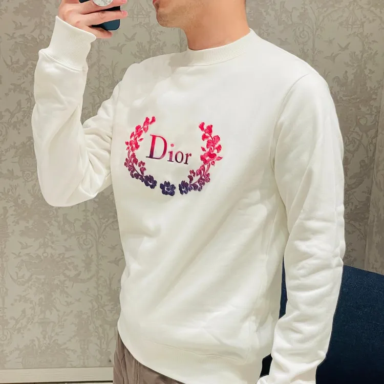 全新未使用 DIOR/迪奥 男士时尚经典圆领套头宽松版型卫衣100722
