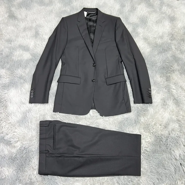 全新未使用 DIOR/迪奥 男士时尚气质经典黑色暗格纹套西100418