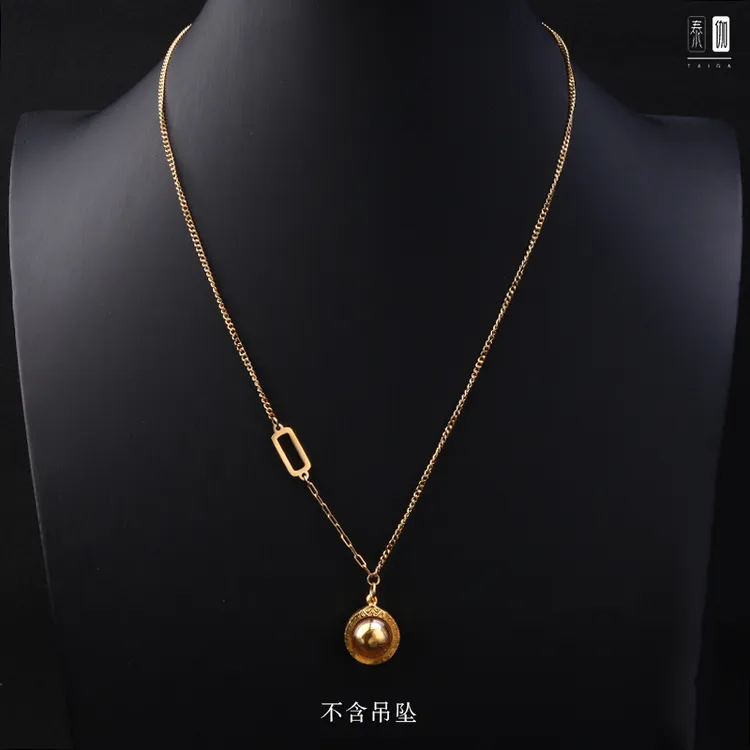 钛钢项链 吸米星锁骨链子水银食金米古巴习奥路翁吊坠挂链/回形链