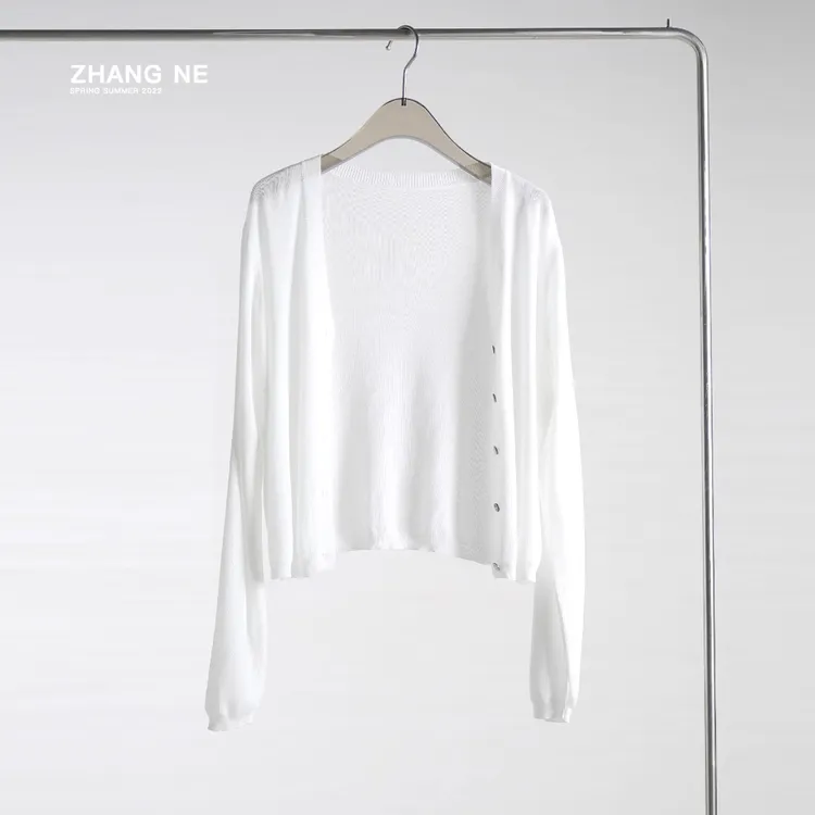 【ZHANG NE】春夏季薄款百搭时尚天丝开衫针织外披上衣-23022020