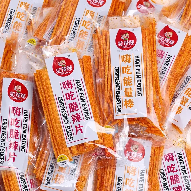 笑辣辣嗨吃脆辣片棒回味怀旧食品抖音湖南干辣条麻辣爽口解馋零食