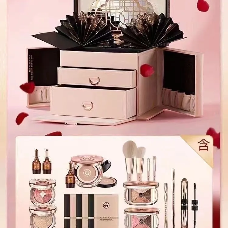 姬存希月光宝盒18件套彩妆正品眼影气垫腮红粉饼眉笔眼线笔睫毛膏