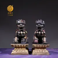 金蜗牛21#乾清门狮彩铜装饰客厅玄关摆设公司开业乔迁礼品