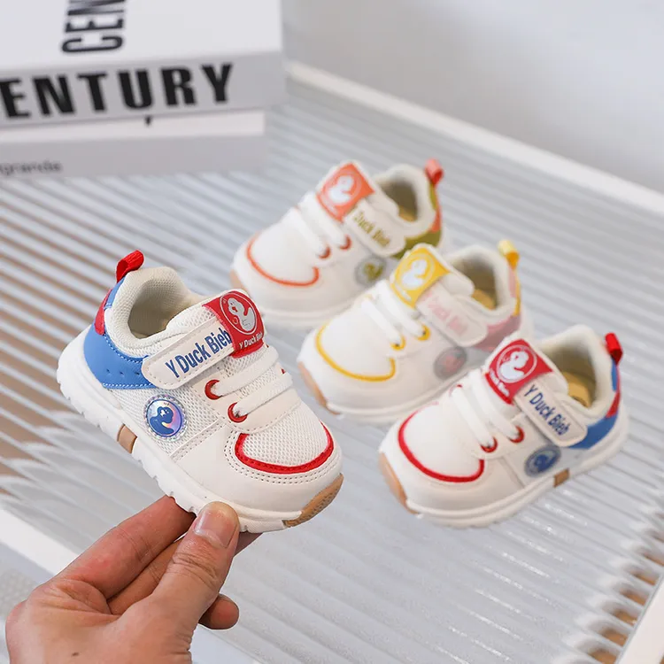 婴幼儿软底学步鞋秋冬新款防滑网面透气0-3岁宝宝穿运动款机能鞋