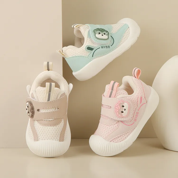 春秋季卡通可爱婴幼儿运动鞋子0一2岁男女童软胶底防滑透气学步鞋