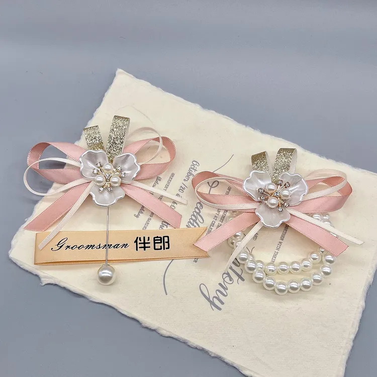 结婚伴娘手腕花婚新娘腕花装饰伴郎伴娘胸花