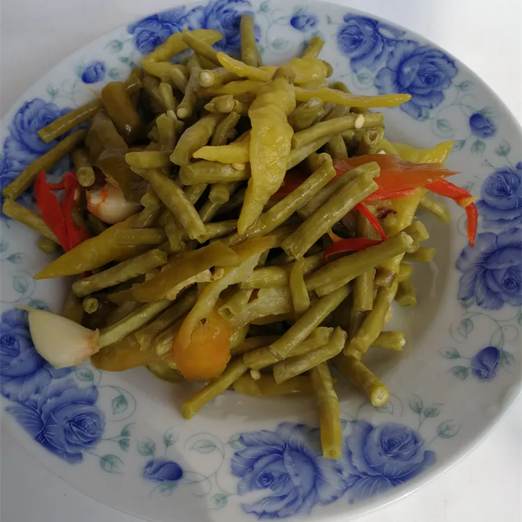 腌豆角湖北麻城特产酸豇豆腌菜制作盐缸豆下饭菜500克包邮